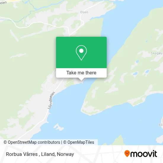 Rorbua Vårres , Liland map