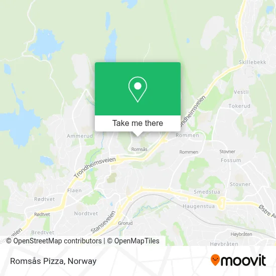 Romsås Pizza map