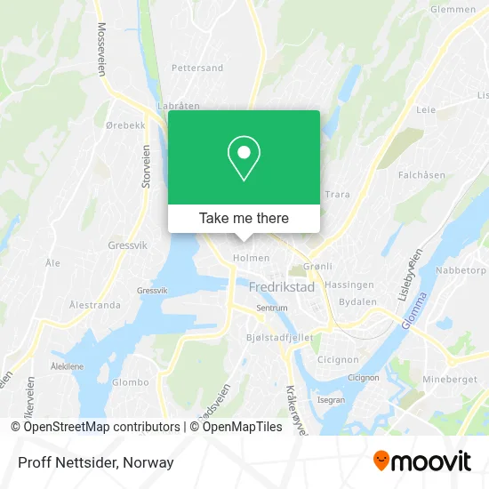 Proff Nettsider map