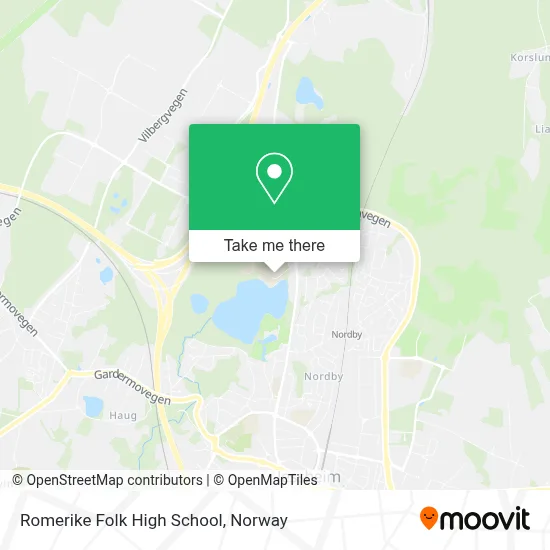 Romerike Folk High School map
