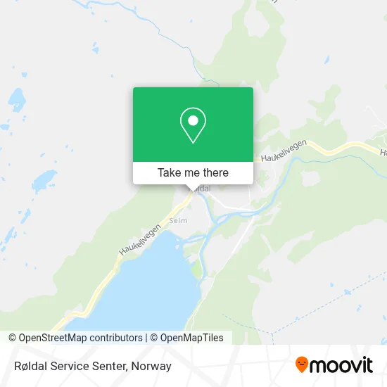 Røldal Service Senter map