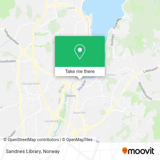 Sandnes Library map