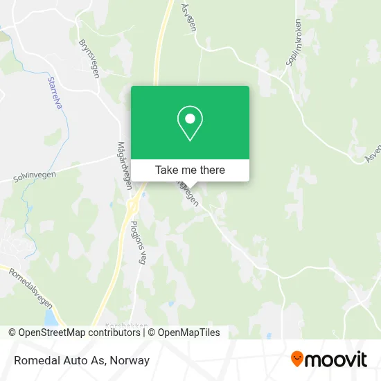 Romedal Auto As map