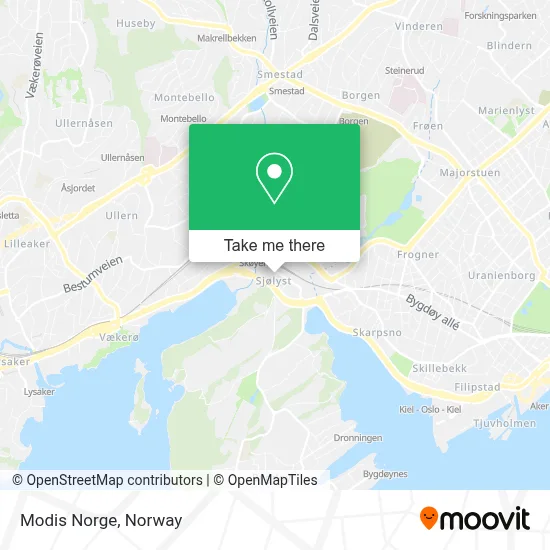 Modis Norge map