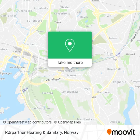 Rørpartner Heating & Sanitary map