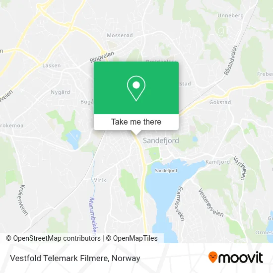 Vestfold Telemark Filmere map