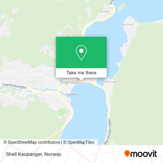 Shell Kaupanger map
