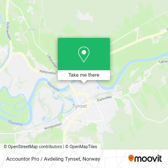 Accountor Pro / Avdeling Tynset map