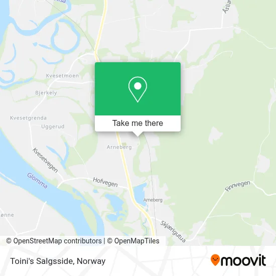 Toini's Salgsside map