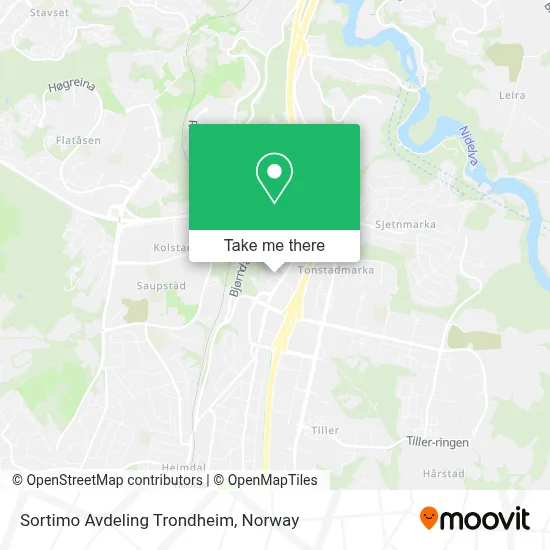 Sortimo Avdeling Trondheim map