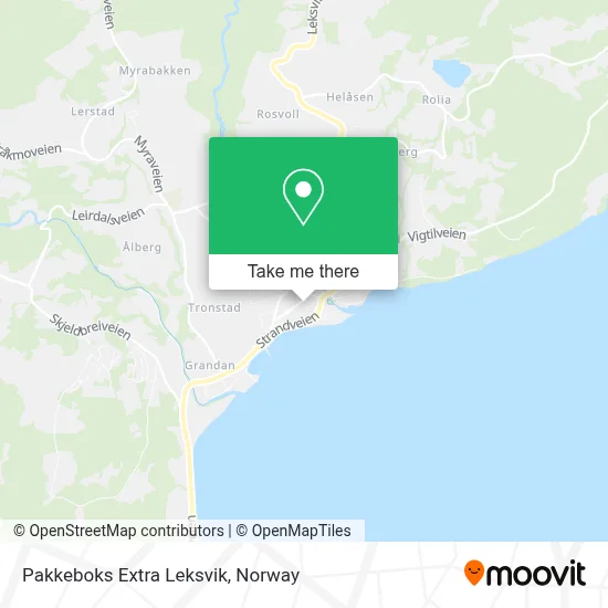 Pakkeboks Extra Leksvik map