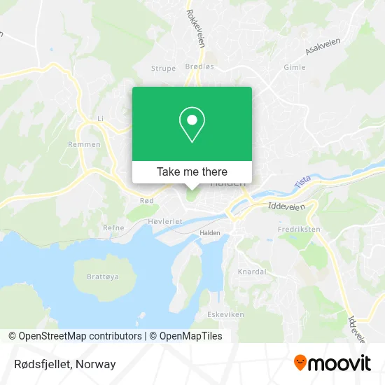 Rødsfjellet map