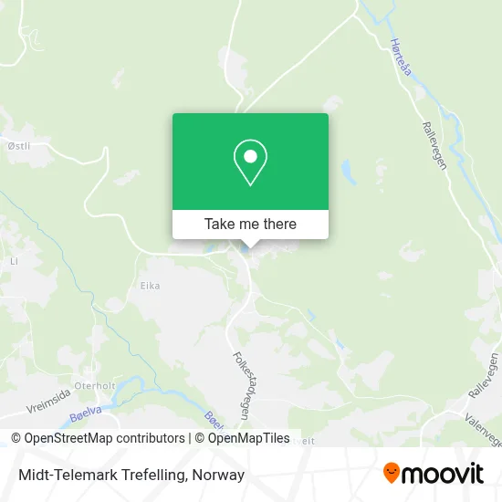 Midt-Telemark Trefelling map