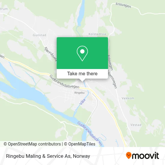 Ringebu Maling & Service As map