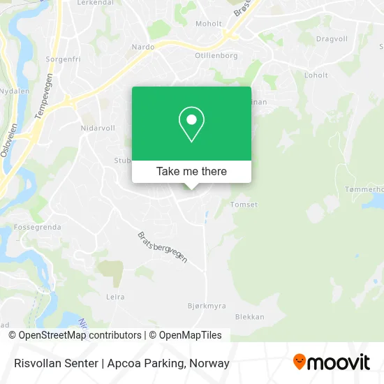 Risvollan Senter | Apcoa Parking map
