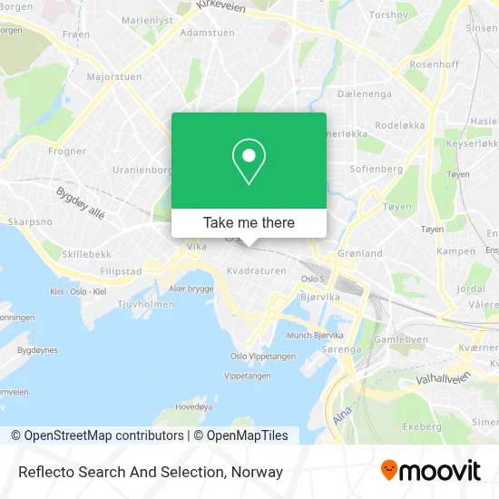 Reflecto Search And Selection map