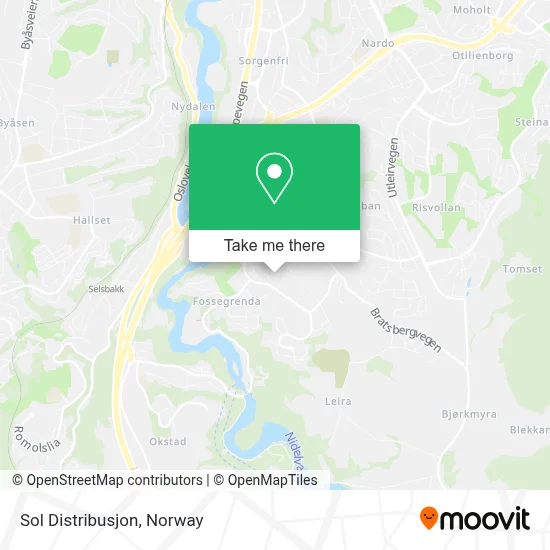 Sol Distribusjon map