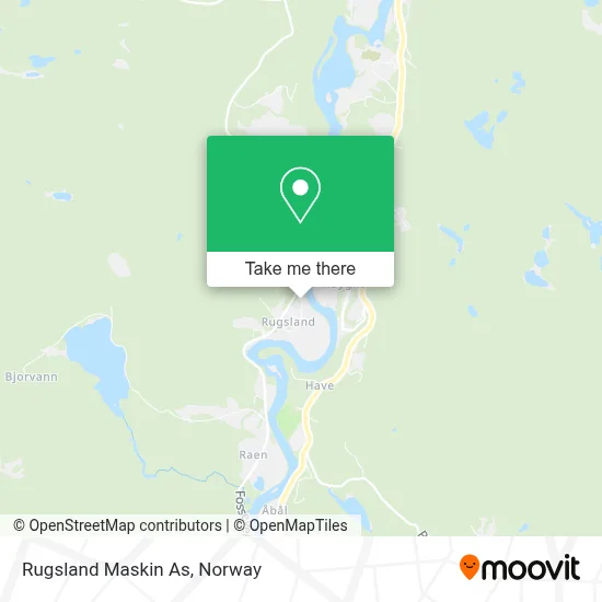 Rugsland Maskin As map