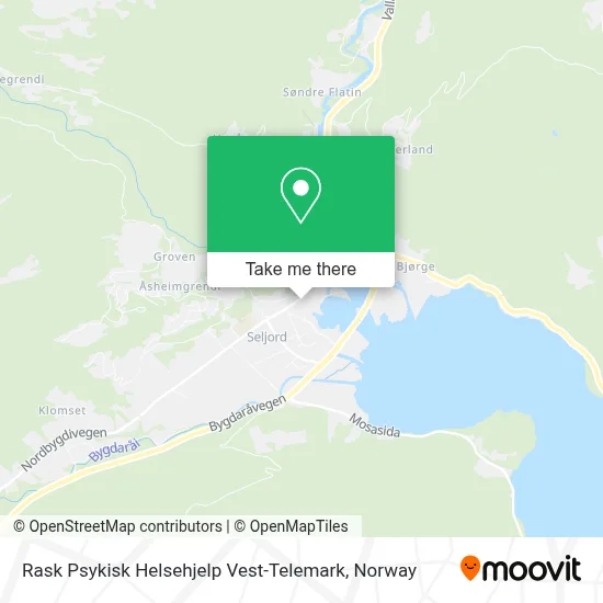 Rask Psykisk Helsehjelp Vest-Telemark map