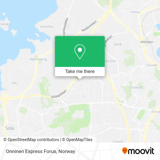 Onninen Express Forus map