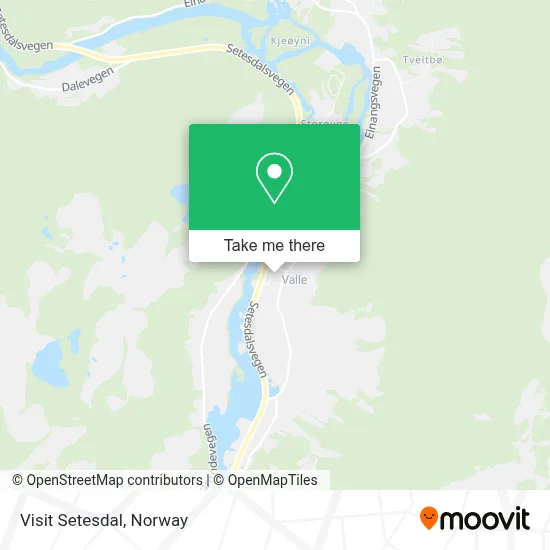 Visit Setesdal map