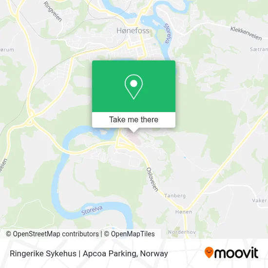 Ringerike Sykehus | Apcoa Parking map