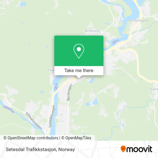 Setesdal Trafikkstasjon map