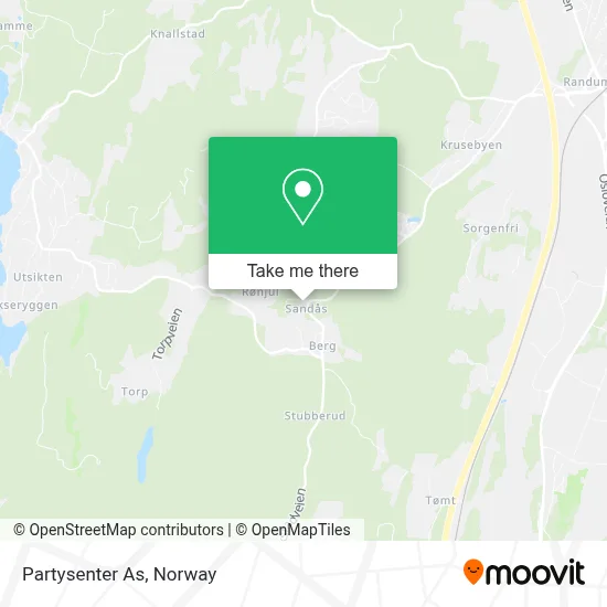 Partysenter As map