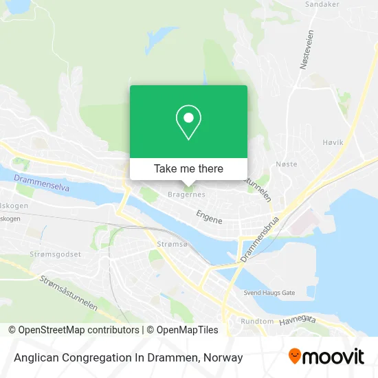 Anglican Congregation In Drammen map