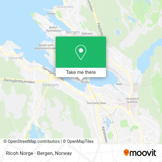Ricoh Norge - Bergen map