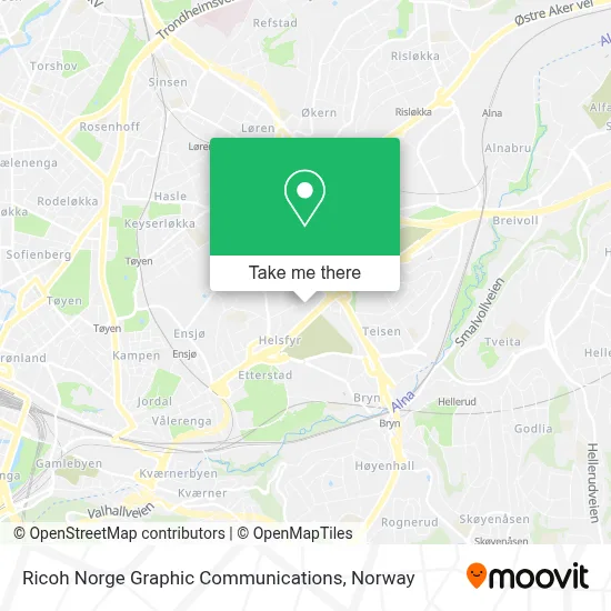 Ricoh Norge Graphic Communications map