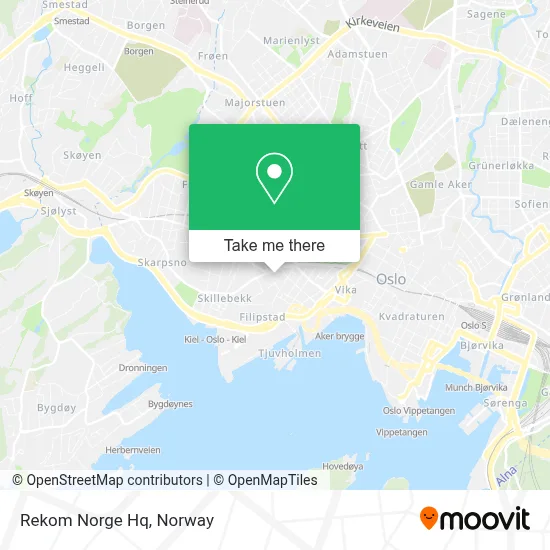 Rekom Norge Hq map