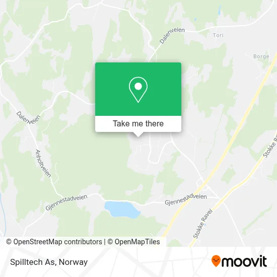 Spilltech As map