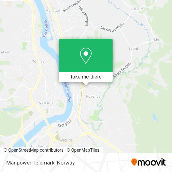 Manpower Telemark map