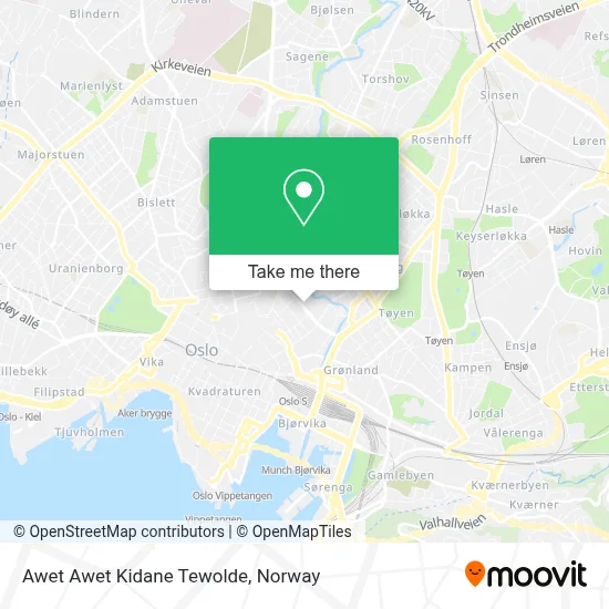 Awet Awet Kidane Tewolde map