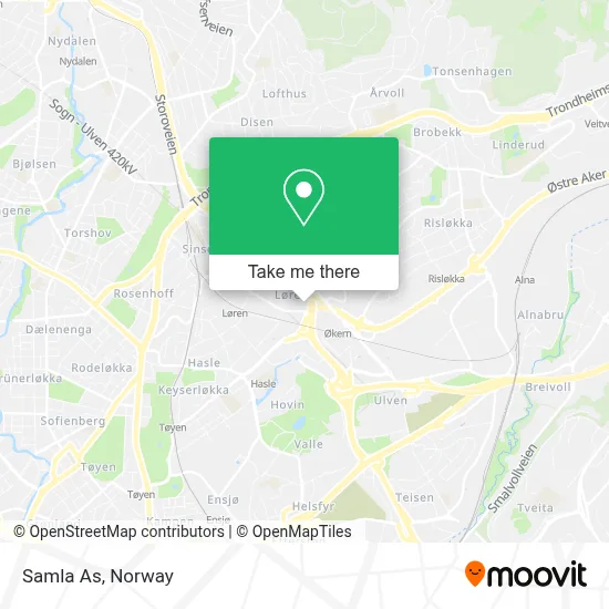 Samla As map