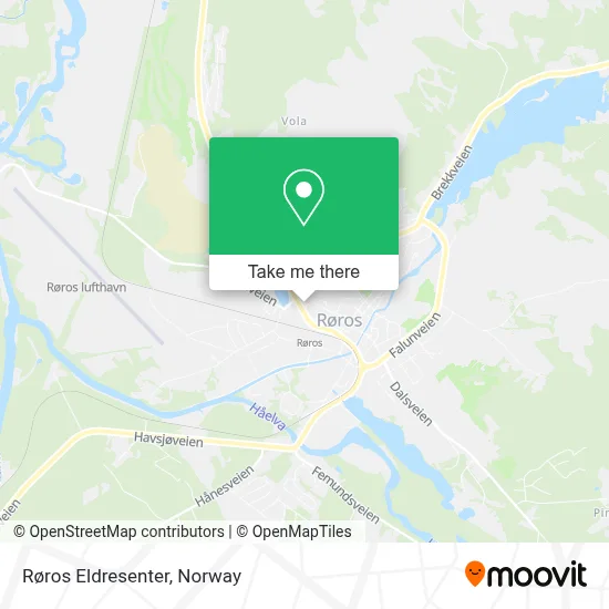 Røros Eldresenter map