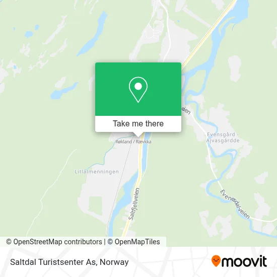 Saltdal Turistsenter As map