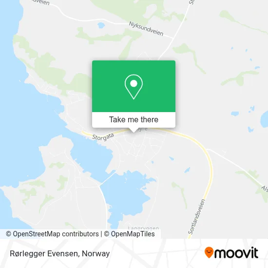 Rørlegger Evensen map