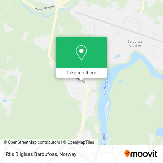 Riis Bilglass Bardufoss map