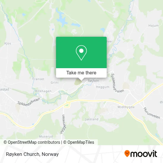 Røyken Church map