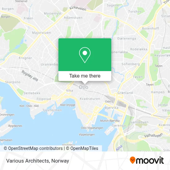 Various Architects map