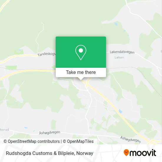 Rudshogda Customs & Bilpleie map