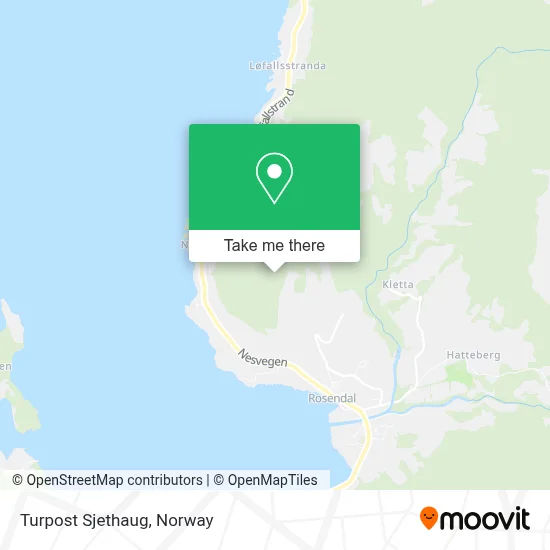 Turpost Sjethaug map