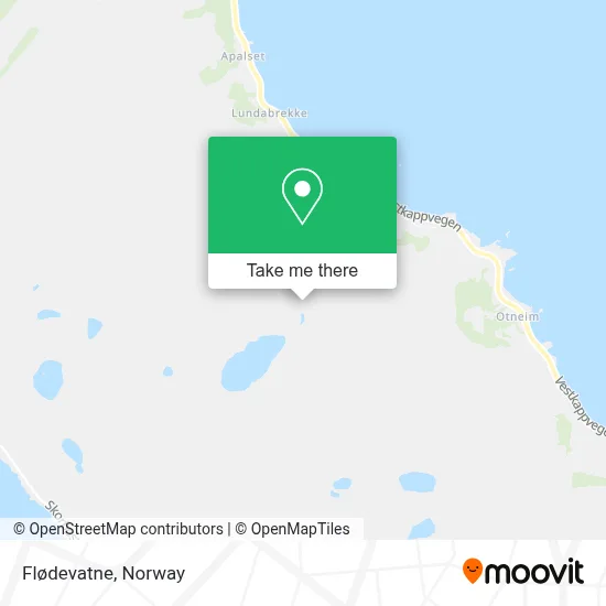 Flødevatne map