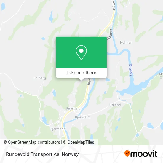 Rundevold Transport As map