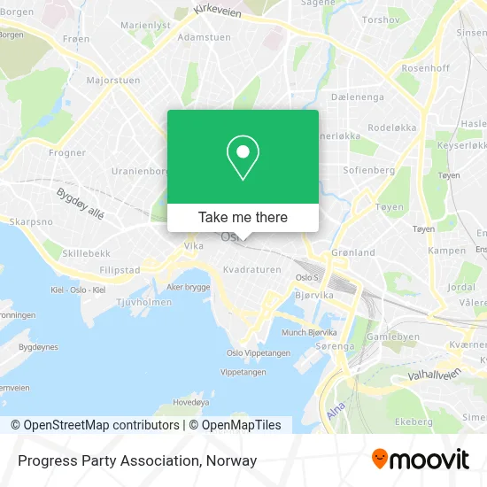 Progress Party Association map