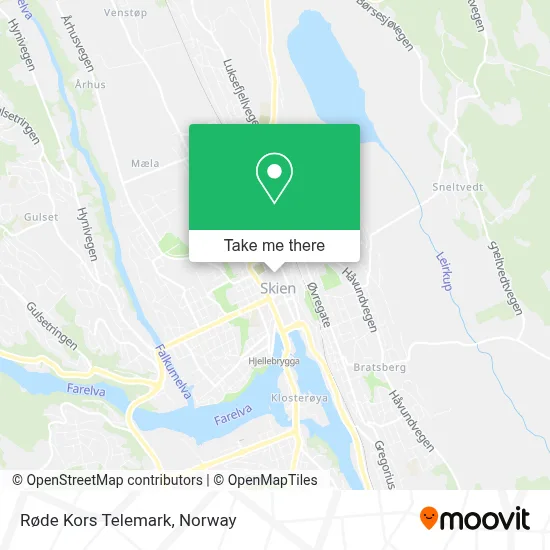Røde Kors Telemark map