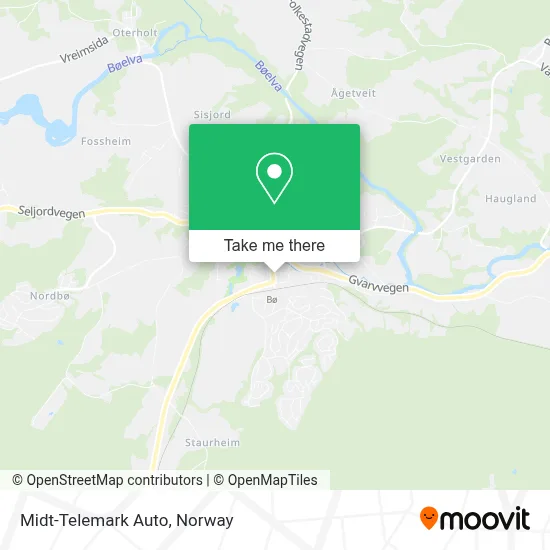 Midt-Telemark Auto map