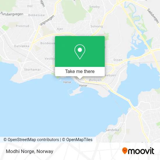 Modhi Norge map